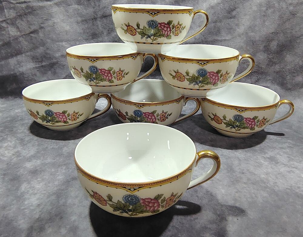 7 Vintage Noritake ELYSIAN Tea Cups